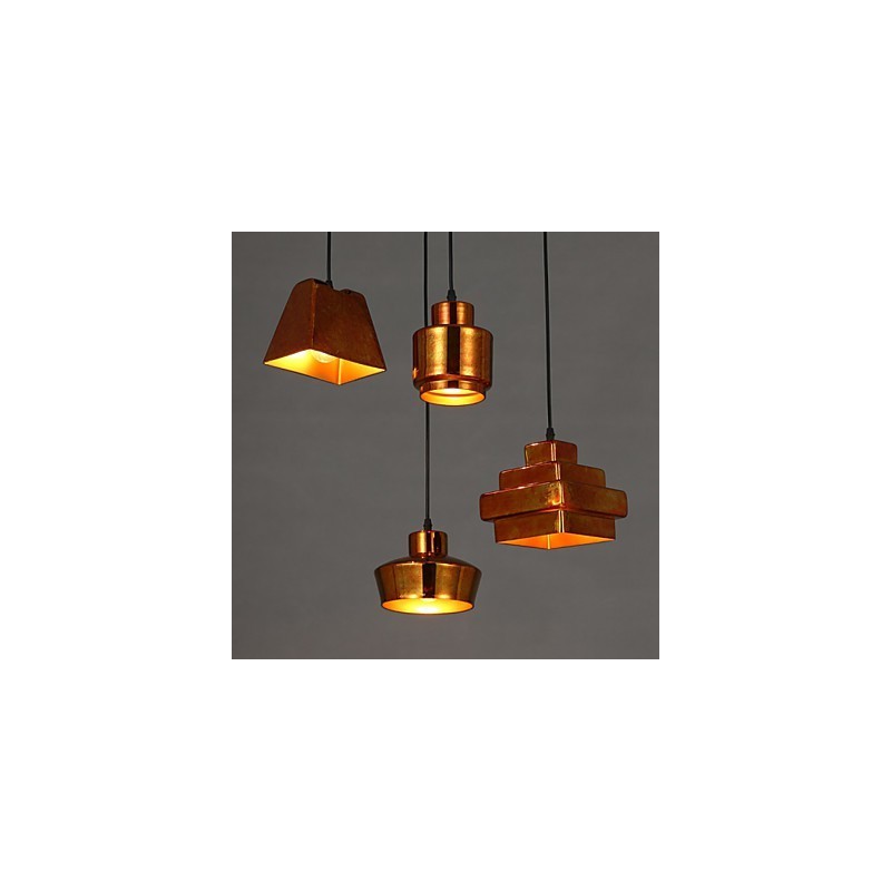 Lámpara colgante de cristal retro estilo country americano con diseño oxidado