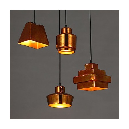 Lámpara colgante de cristal retro estilo country americano con diseño oxidado Lámpara colgante de cristal retro estilo country americano con diseño oxidado