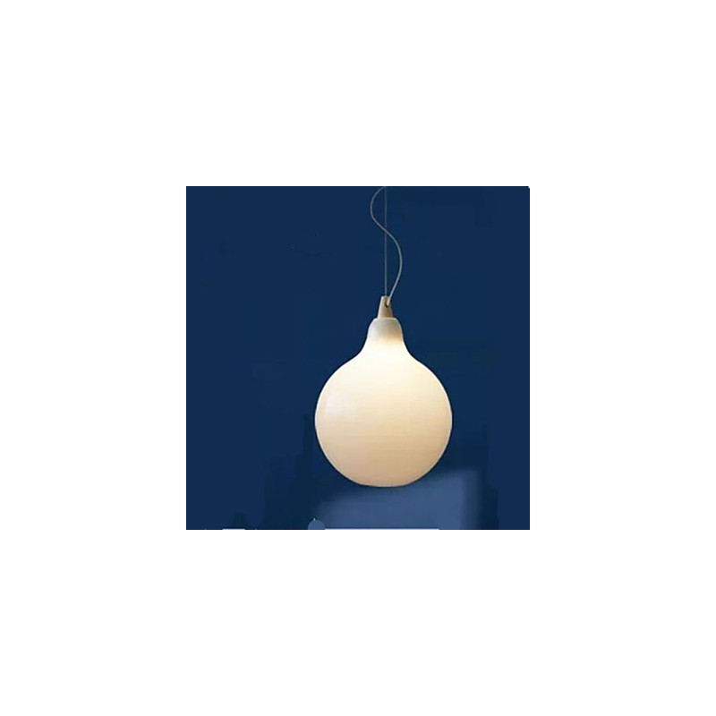 Lámpara colgante de botella de vidrio blanco leche Curva natural