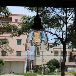 Lámpara de araña de cristal retro única y minimalista