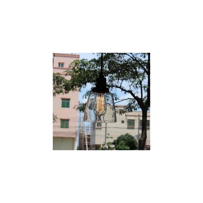 Lámpara de araña de cristal retro única y minimalista