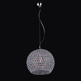 Lámpara de araña de metal cromado estilo mini linterna