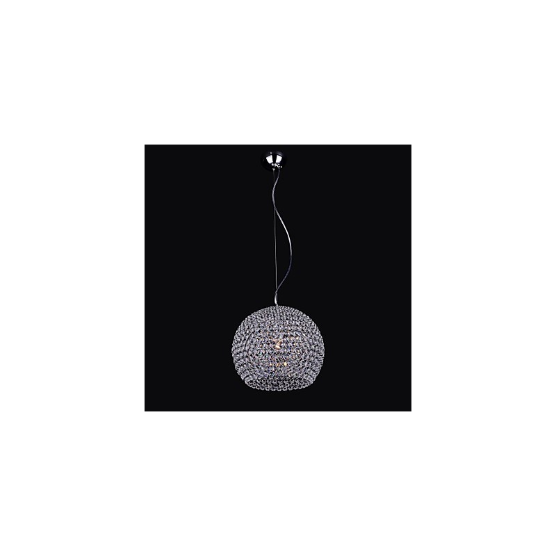 Lámpara de araña de metal cromado estilo mini linterna