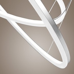 Lámpara colgante de diseño moderno con 4 anillos dobles de acrílico de alta calidad.