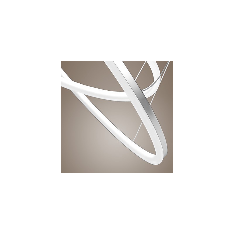 Lámpara colgante de diseño moderno con 4 anillos dobles de acrílico de alta calidad.