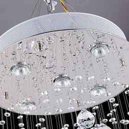 Lámpara colgante de metal galvanizado con cristal, estilo rústico, estilo cabaña, estilo tradicional, moderno y contemporáneo.