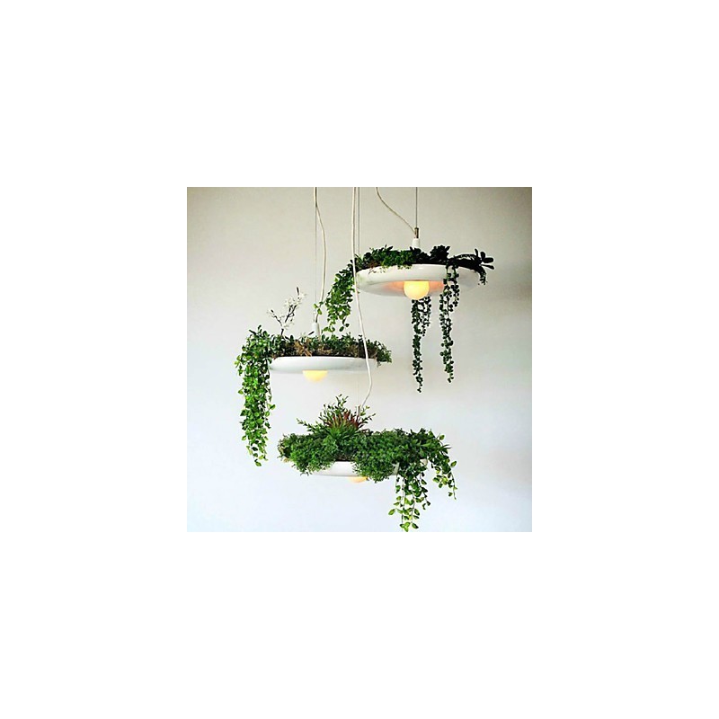 Lámpara colgante de aluminio nórdica creativa, estilo minimalista, para jardín, sin necesidad de tierra.