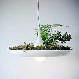 Lámpara colgante de aluminio nórdica creativa, estilo minimalista, para jardín, sin necesidad de tierra.