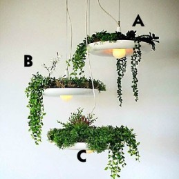 Lámpara colgante de aluminio nórdica creativa, estilo minimalista, para jardín, sin necesidad de tierra.