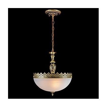 Lámpara colgante de metal de bronce retro, clásica y tradicional.