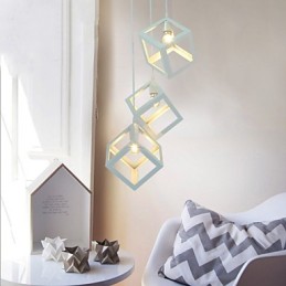 Lámpara colgante de metal con pintura estilo mini retro