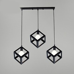 Lámpara colgante de metal con pintura estilo mini retro