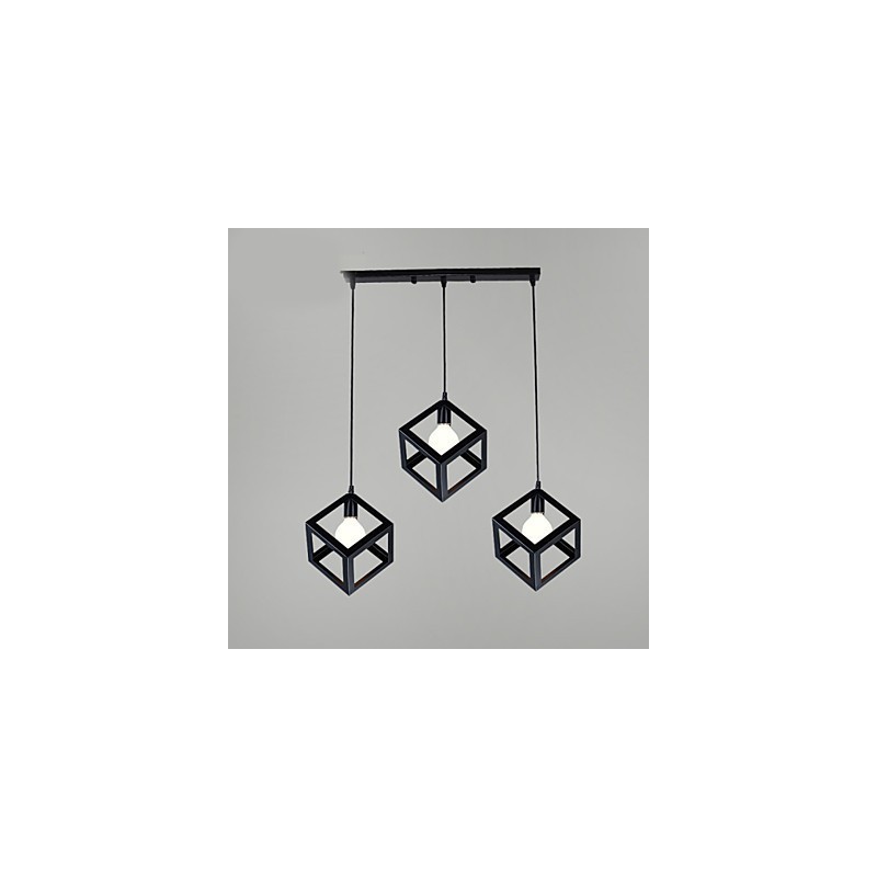 Lámpara colgante de metal con pintura estilo mini retro