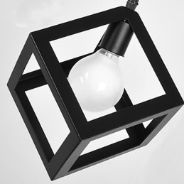 Lámpara colgante de metal con pintura estilo mini retro