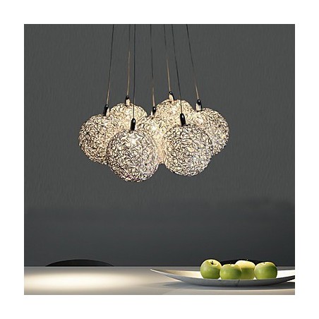 Lámpara colgante moderna y contemporánea de metal galvanizado en estilo mini Lámpara colgante moderna y contemporánea de metal galvanizado en estilo mini