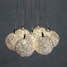 Lámpara colgante moderna y contemporánea de metal galvanizado en estilo mini