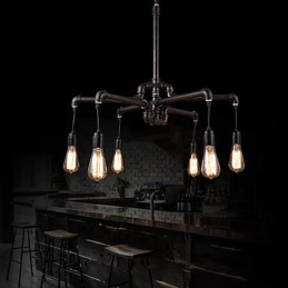 Lámpara de techo de metal retro para cafetería