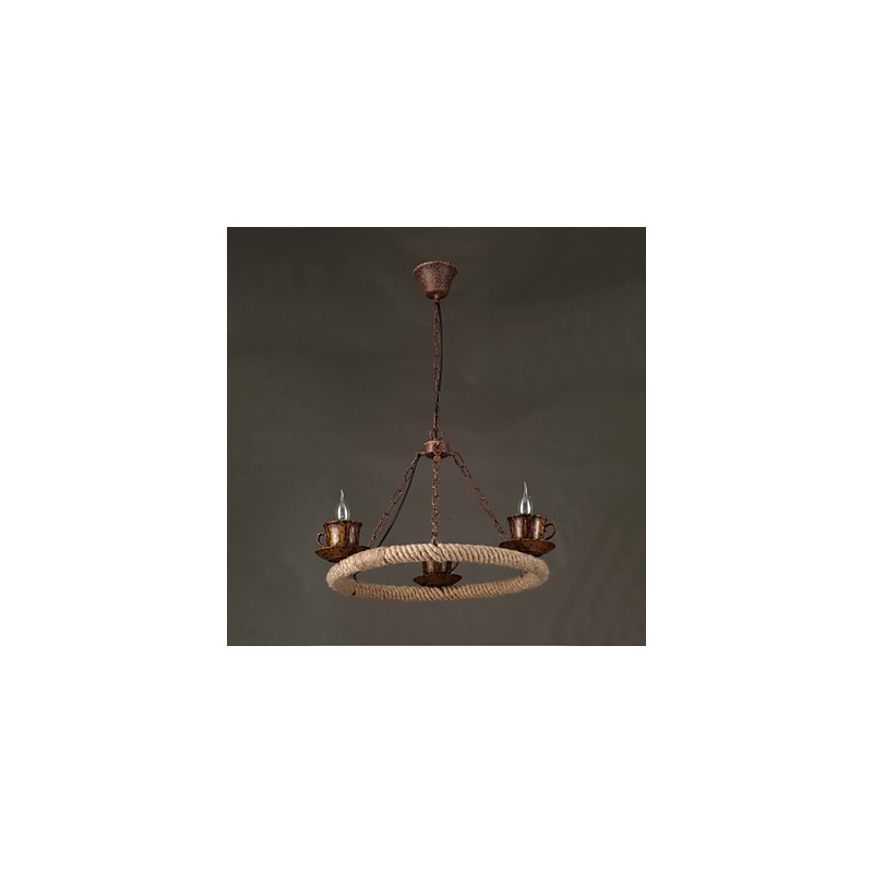 Lámpara colgante de metal con pintura rústica vintage para garaje