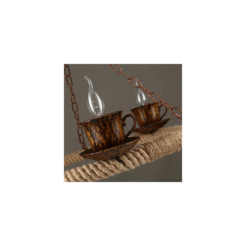 Lámpara colgante de metal con pintura rústica vintage para garaje