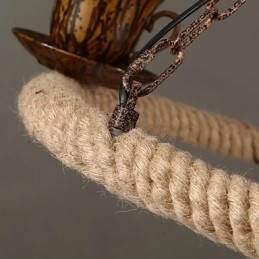 Lámpara colgante de metal con pintura rústica vintage para garaje