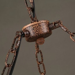 Lámpara colgante de metal con pintura rústica vintage para garaje