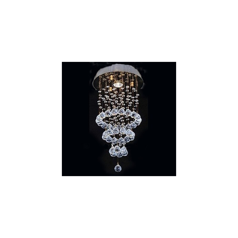 Lámpara empotrada moderna contemporánea de metal galvanizado y cristal