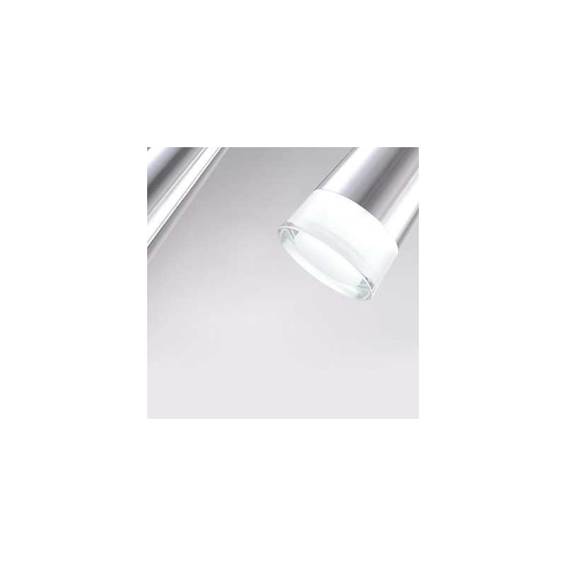 Lámpara colgante moderna contemporánea de metal cromado