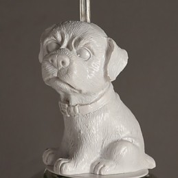 Lámpara colgante de cristal con forma de perro de dibujos animados de Taipei, estilo rural, individualidad, creativa y pequeña.