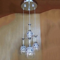 Lámparas colgantes modernas contemporáneas de vidrio