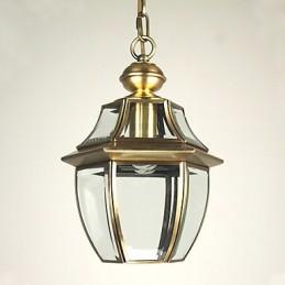 Lámpara colgante galvanizada estilo mini linterna clásica tradicional