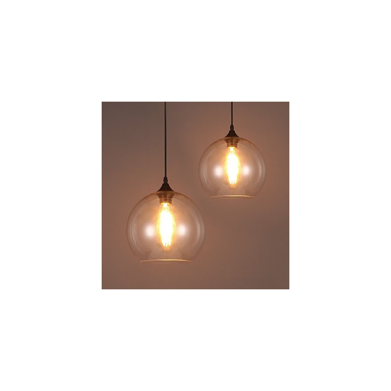 Lámpara colgante de una sola cabeza con bola de cristal estilo rural, estilo nórdico, creativa y americana