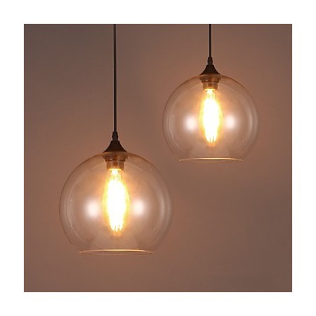 Lámpara colgante de una sola cabeza con bola de cristal estilo rural, estilo nórdico, creativa y americana Lámpara colgante de una sola cabeza con bola de cristal estilo rural, estilo nórdico, creativa y americana