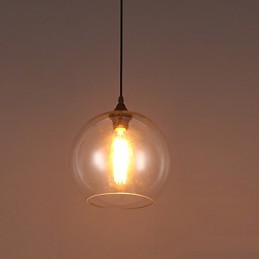 Lámpara colgante de una sola cabeza con bola de cristal estilo rural, estilo nórdico, creativa y americana