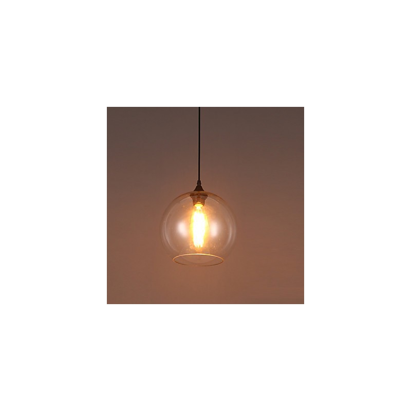 Lámpara colgante de una sola cabeza con bola de cristal estilo rural, estilo nórdico, creativa y americana