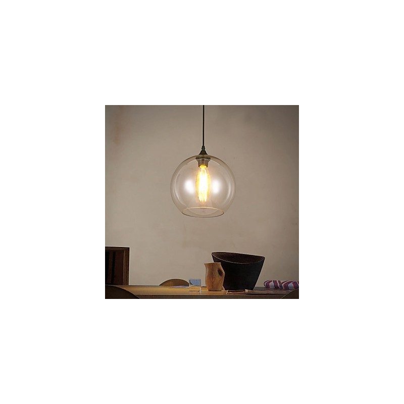 Lámpara colgante de una sola cabeza con bola de cristal estilo rural, estilo nórdico, creativa y americana