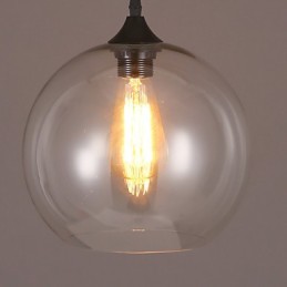 Lámpara colgante de una sola cabeza con bola de cristal estilo rural, estilo nórdico, creativa y americana