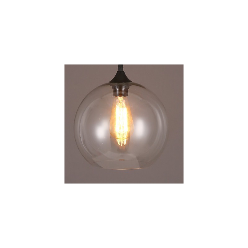 Lámpara colgante de una sola cabeza con bola de cristal estilo rural, estilo nórdico, creativa y americana
