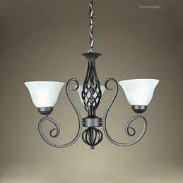 Lámpara de araña Jane de hierro forjado con diseño creativo de estilo europeo, iluminación decorativa.