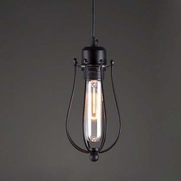Lámpara colgante estilo jaulas diminutas, lámpara colgante estilo Edison para comidas, lámpara de araña restaurada para cafeterías.
