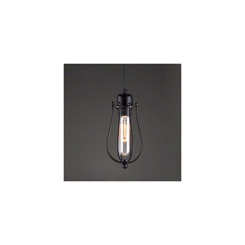 Lámpara colgante estilo jaulas diminutas, lámpara colgante estilo Edison para comidas, lámpara de araña restaurada para cafeterías.