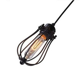 Lámpara colgante estilo jaulas diminutas, lámpara colgante estilo Edison para comidas, lámpara de araña restaurada para cafeterías.