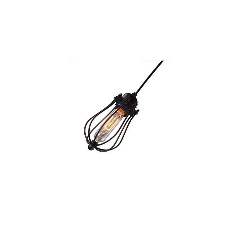 Lámpara colgante estilo jaulas diminutas, lámpara colgante estilo Edison para comidas, lámpara de araña restaurada para cafeterías.