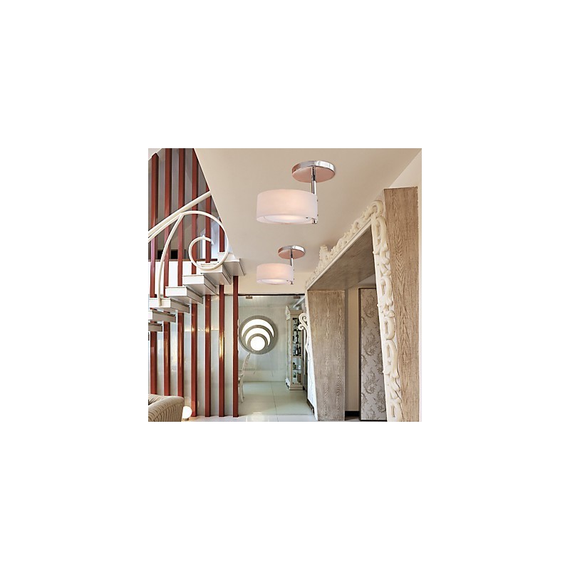 Lámpara de araña moderna contemporánea de metal cromado estilo mini, empotrada para garaje