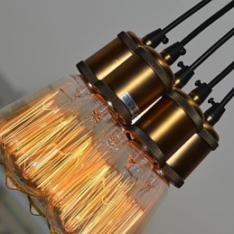 Lámpara empotrada de metal galvanizado estilo campestre