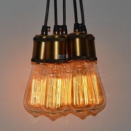 Lámpara empotrada de metal galvanizado estilo campestre