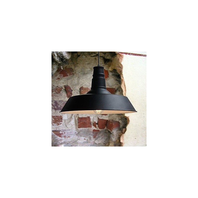 Lámpara colgante industrial de un solo cabezal con diseño de estudio de arte que restaura formas antiguas.