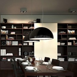 Lámpara colgante moderna contemporánea con diseño de cuenco en miniatura