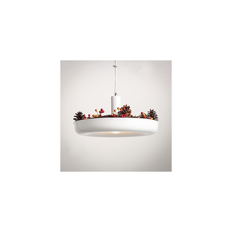 Lámpara colgante de diseño decorativo contemporáneo moderno en blanco puro