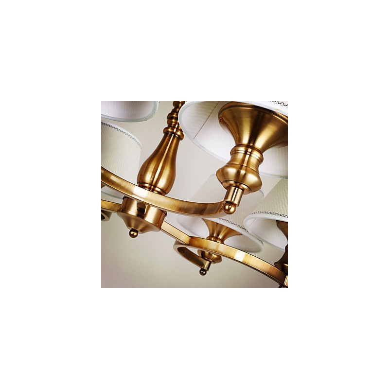 Lámpara de araña de metal galvanizado estilo rústico vintage en miniatura