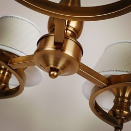 Lámpara de araña de metal galvanizado estilo rústico vintage en miniatura